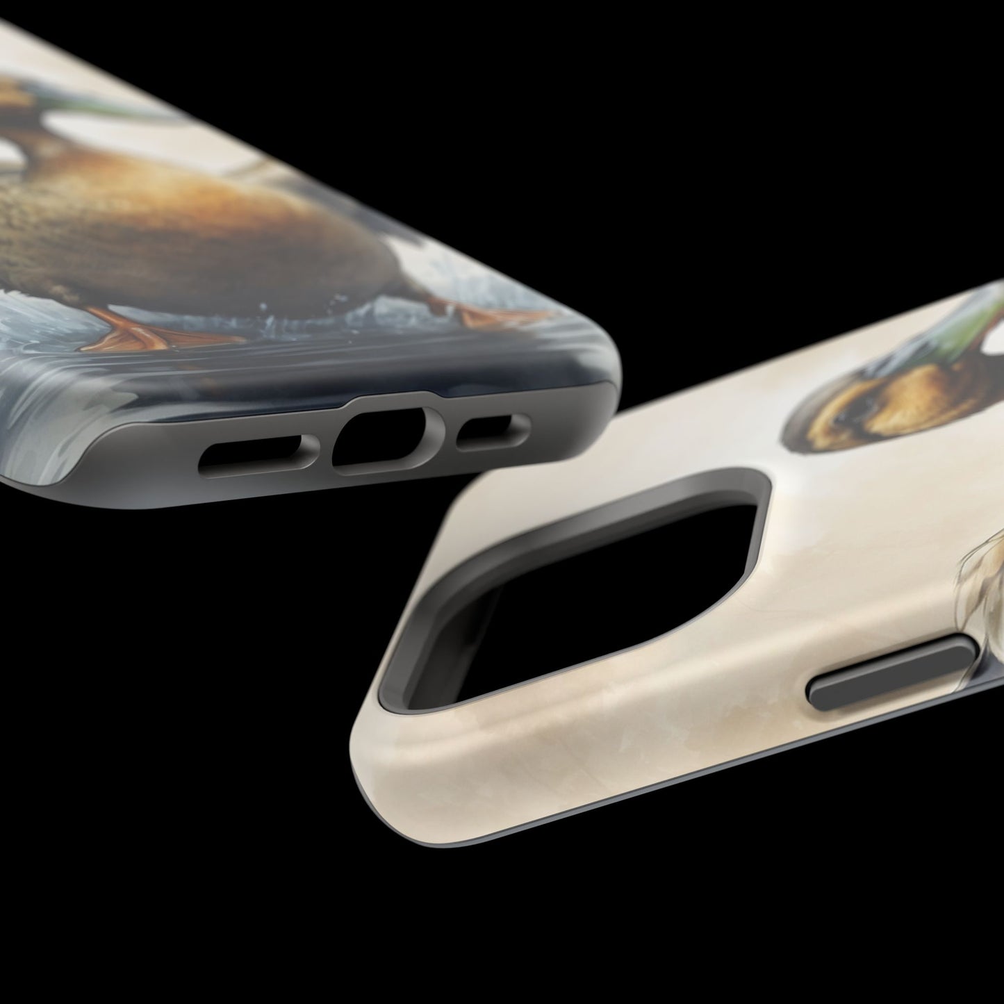 Graceful Duck in Watercolor Scene - MagSafe iPhone Case