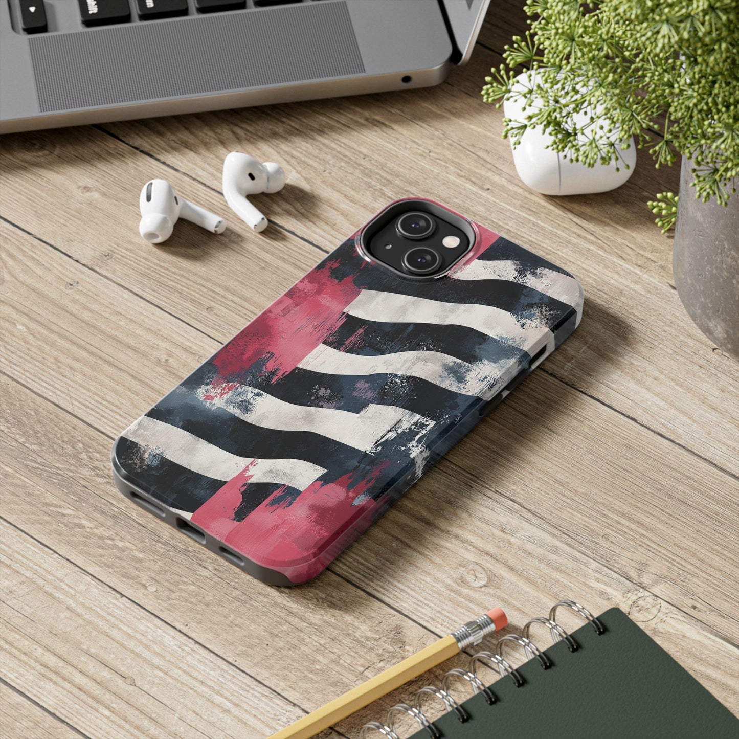 Blood Zebra iPhone Case – Bold Red & Black Pattern