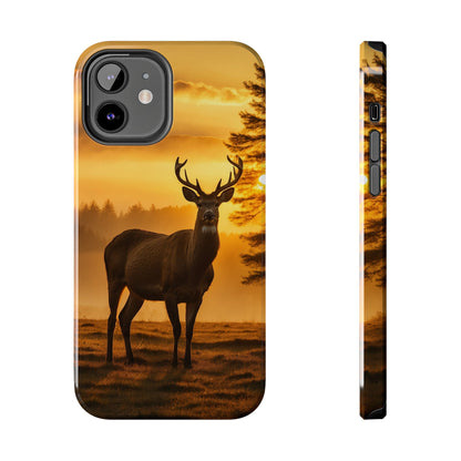 Sunset Majesty: Regal Stag – iPhone Case