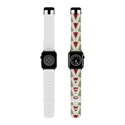 Retro Christmas Trees Pattern Apple Watch Band