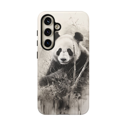 Premium Cute Phone Case: Charcoal Art Panda Bear