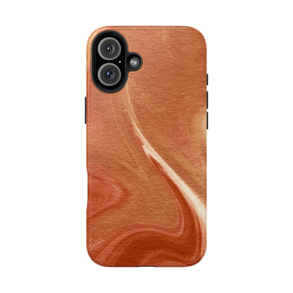 Earthy Terracotta Swirl MagSafe iPhone Case – Elegant Design with Magnetic Precision