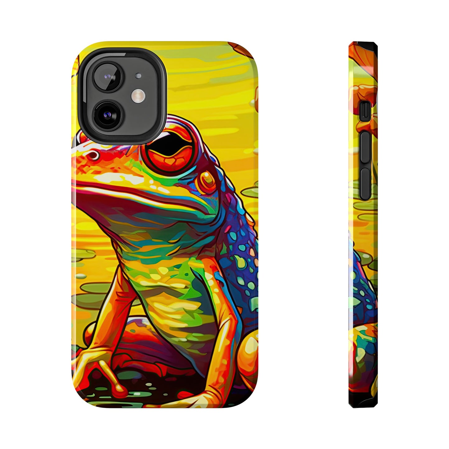 Vibrant Rainbow Frog Design – iPhone Series Case