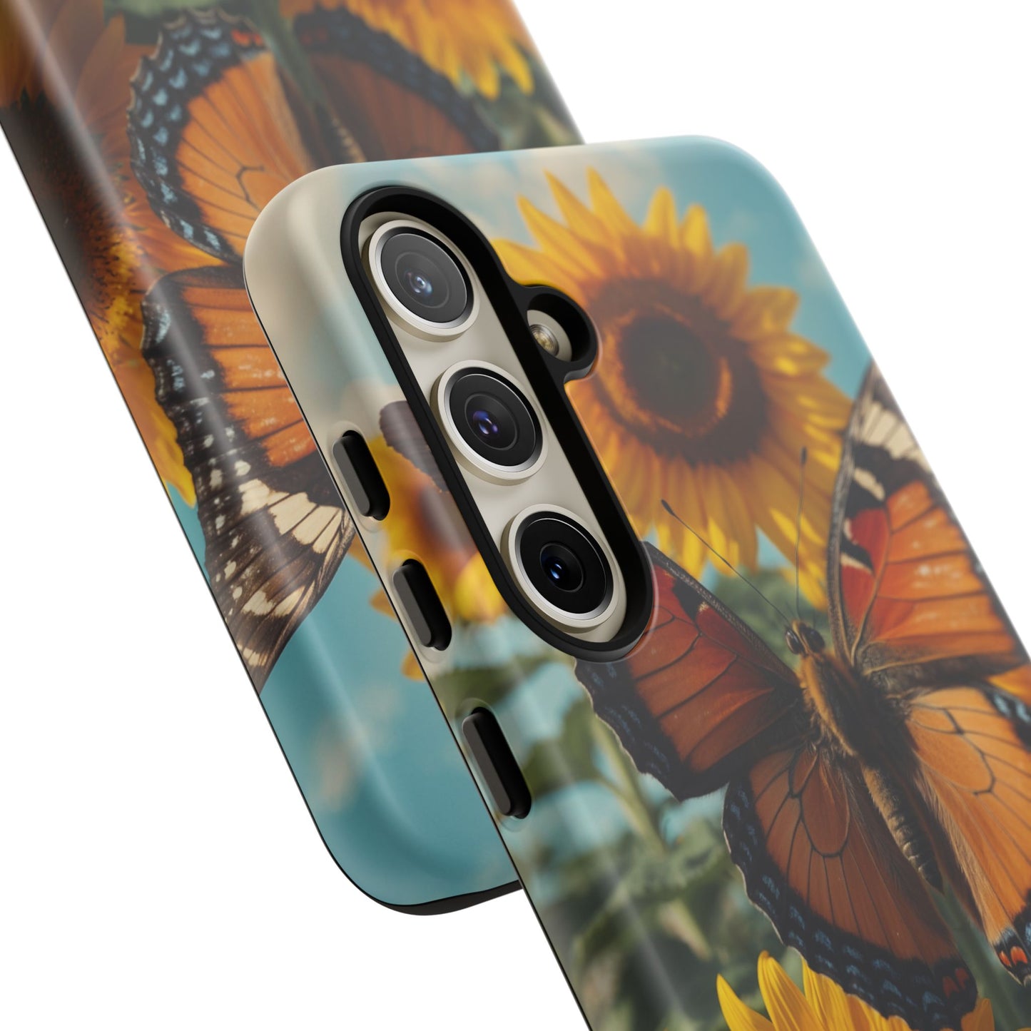 Vibrant Butterfly & Sunflower – Samsung Galaxy Case