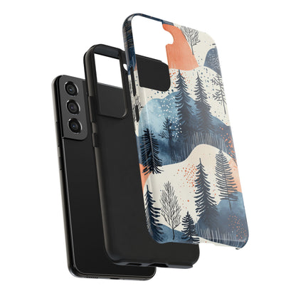 Winter Forest Samsung Galaxy Case | Watercolor Pine Trees