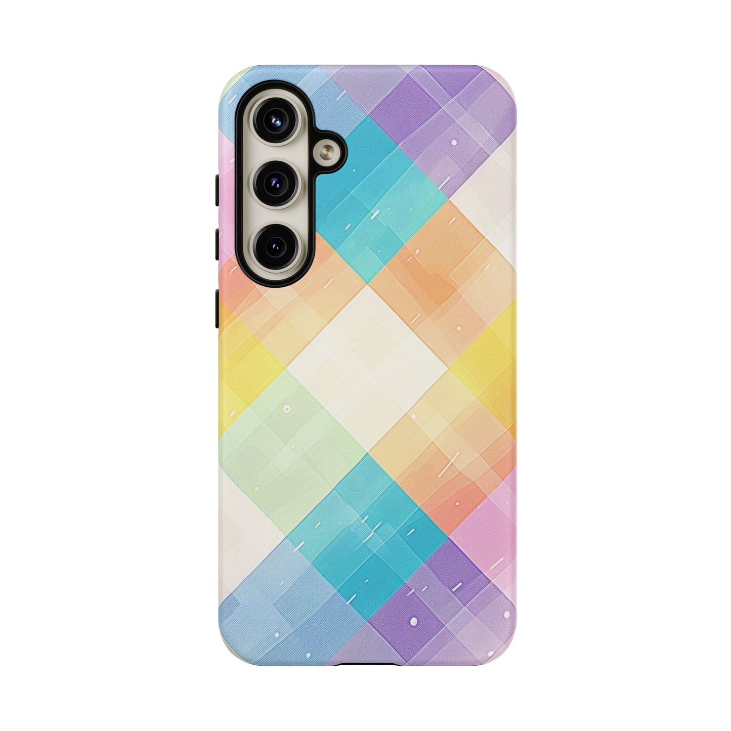 Pastel Plaid Watercolor iPhone Case