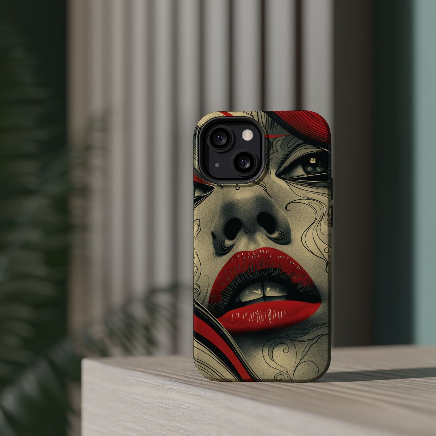 Bold Beauty Red Lips iPhone Case