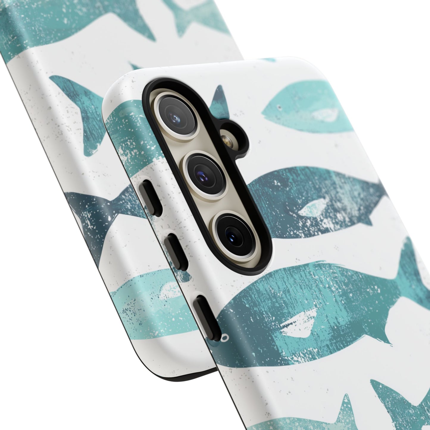 Vintage Blue Fish Print - Samsung Galaxy Series Case