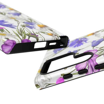 Wildflower Meadow Samsung Galaxy Case – Purple, Blue, and White Floral Design