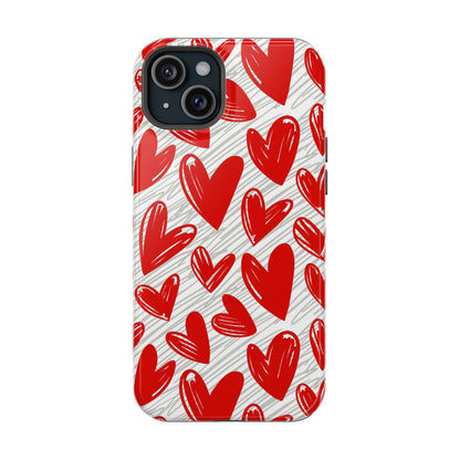 MagSafe Case: Whimsical Heart Doodle