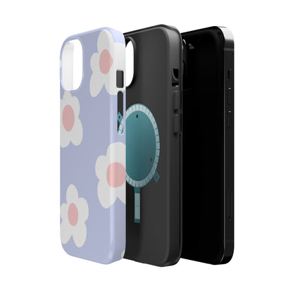 Retro Daisy Pastel Tough MagSafe iPhone Case – Durable Design with Soft Matte Finish