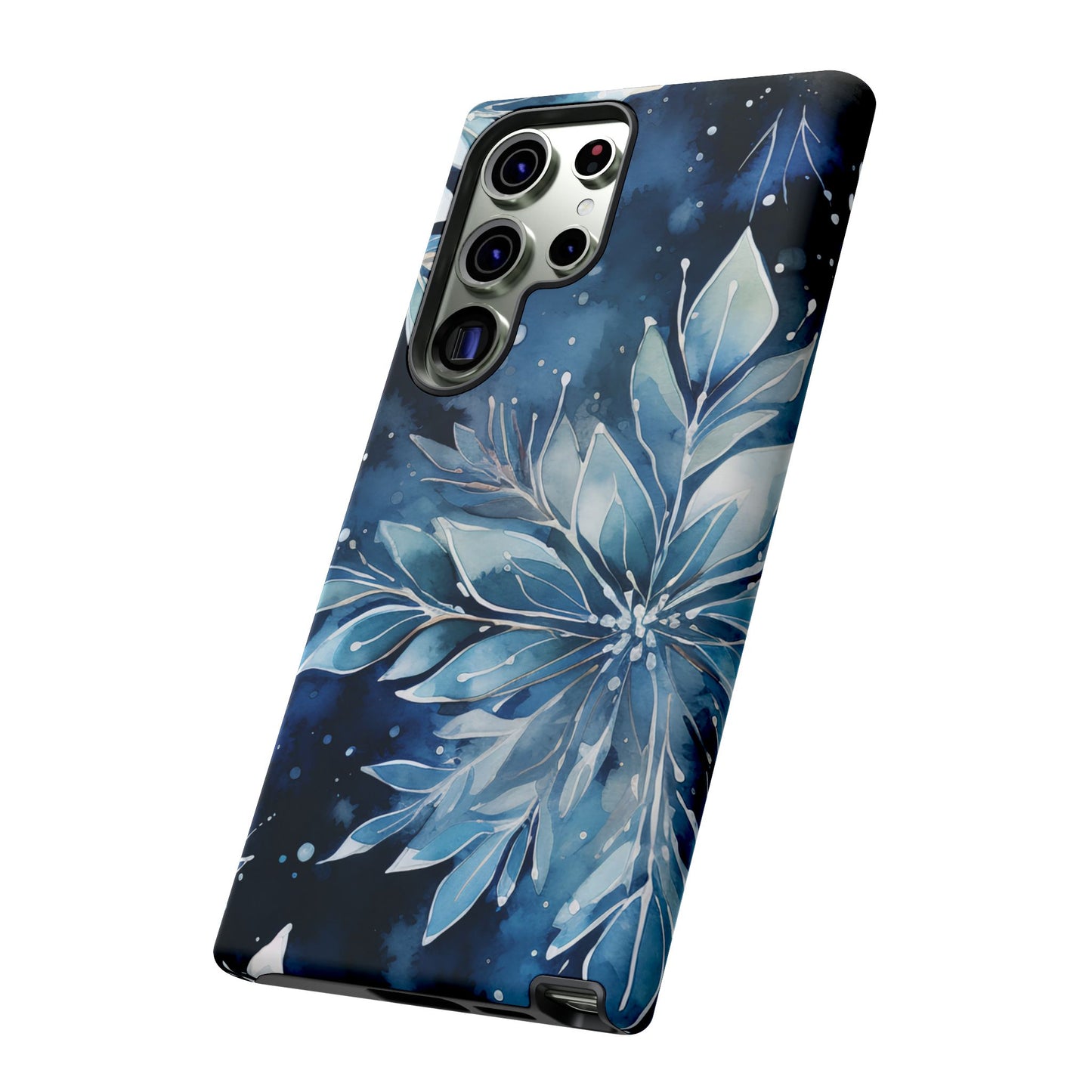 Winter’s Embrace – Blue Snowflake Samsung Galaxy Case