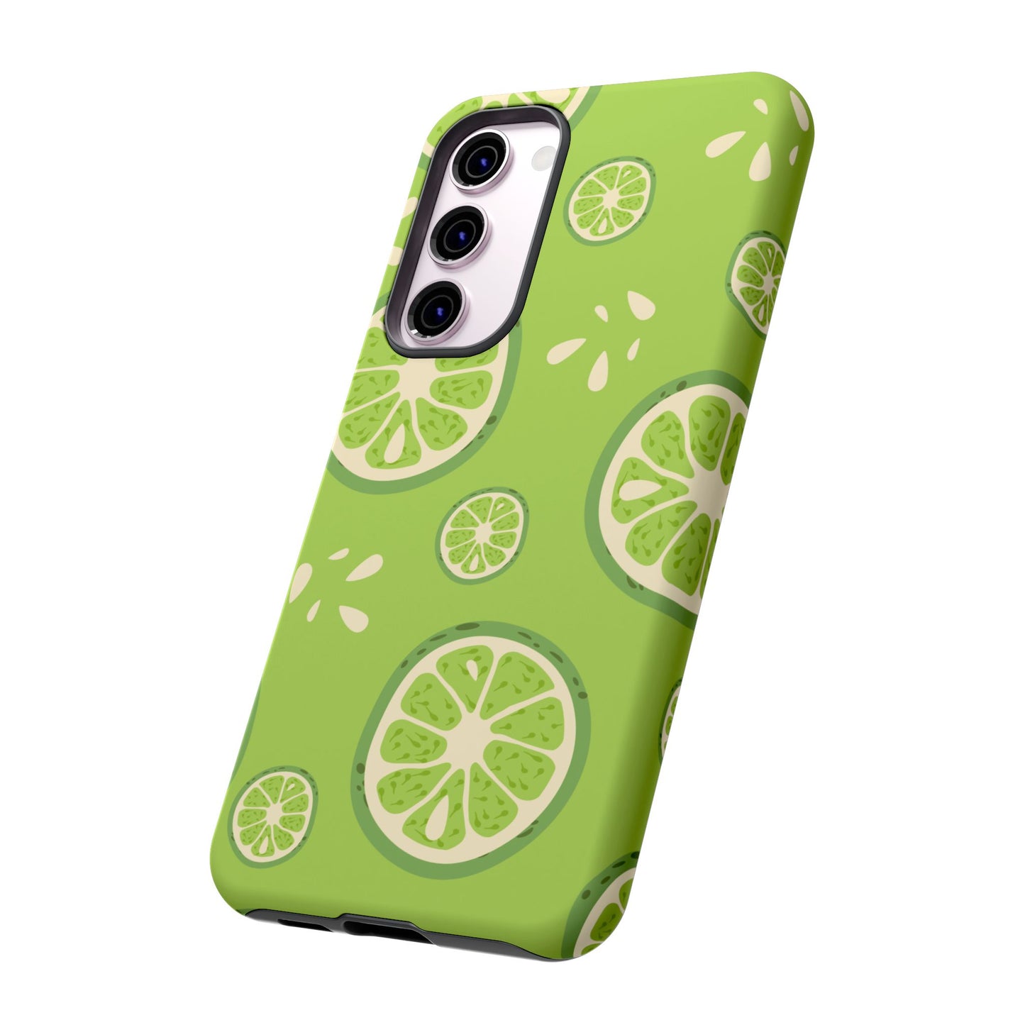 Zesty Lime Splash Tough Samsung Galaxy Case – Fresh Citrus Design, Dual-Layer Protection