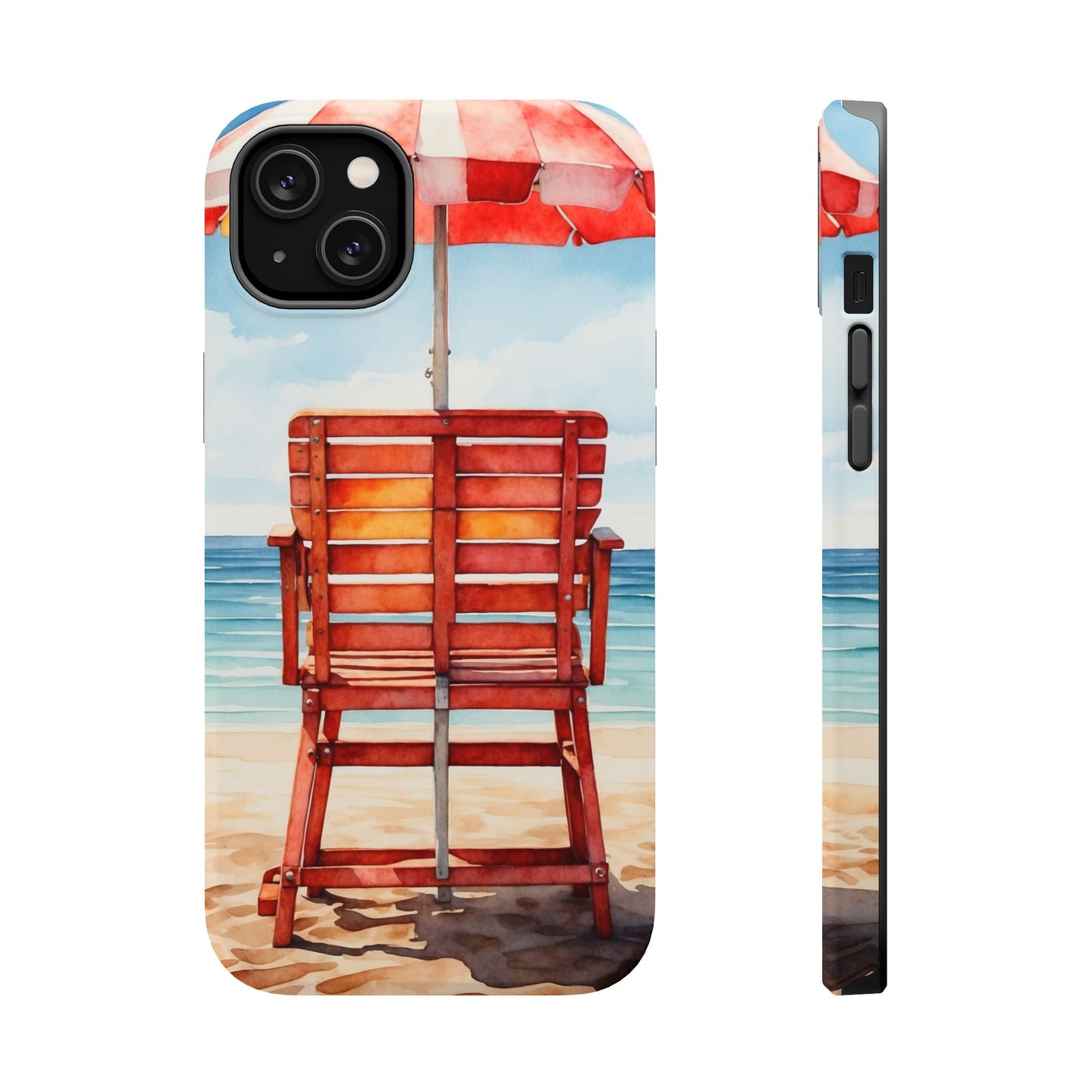 Beachfront Sunset Lounge MagSafe iPhone Case – Rearview Edition