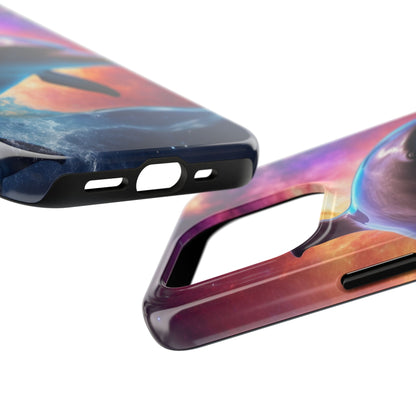 Cosmic Dolphin Galaxy Art - iPhone Case