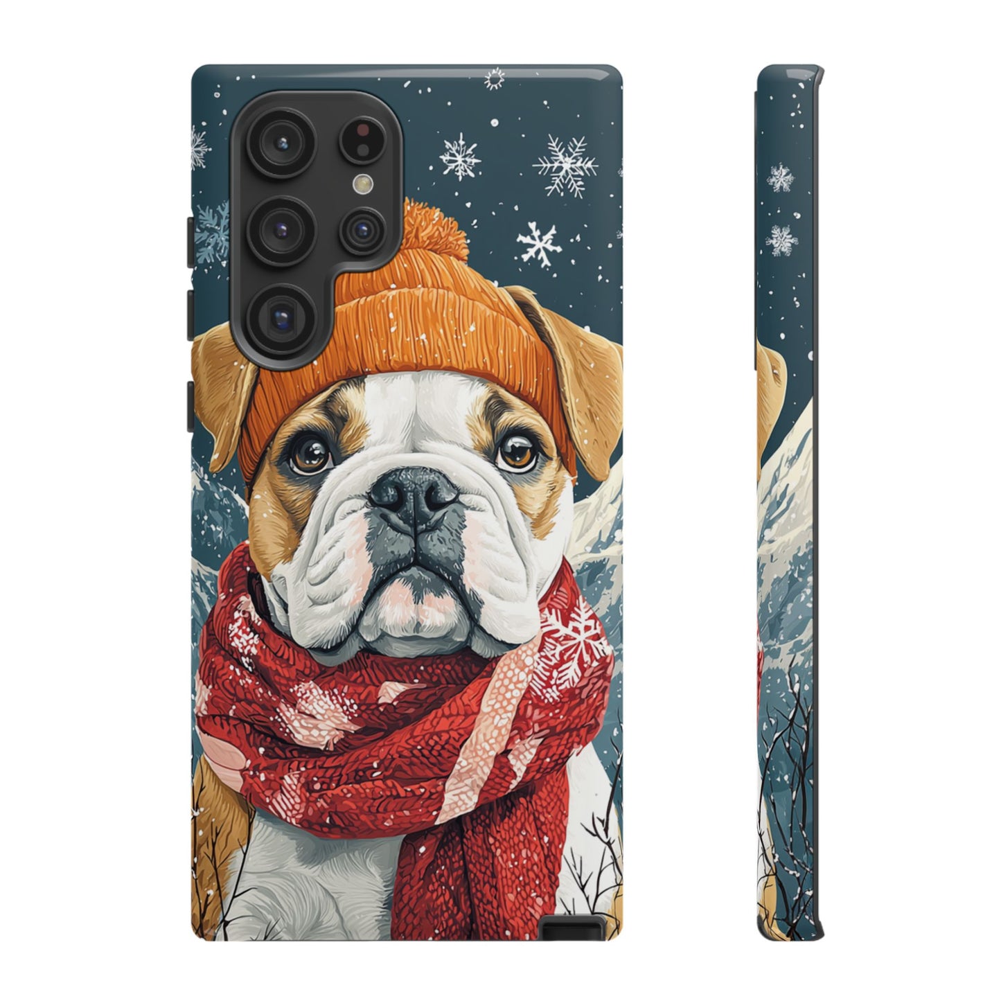 Cozy French Bulldog Samsung Galaxy Case – Rustic Fireplace Protective Cover