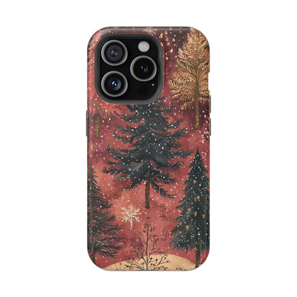 Rustic Red Winter Forest - MagSafe iPhone Series Case