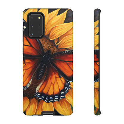 Monarch Butterfly & Sunflower Art – iPhone Case