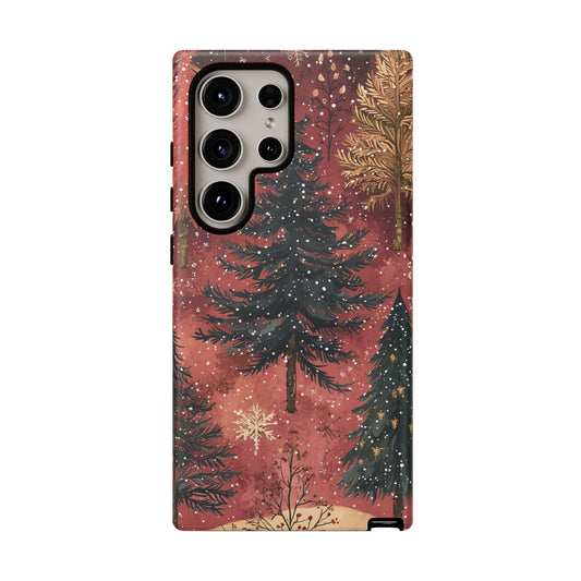 Rustic Red Winter Forest - Samsung Galaxy Series Case