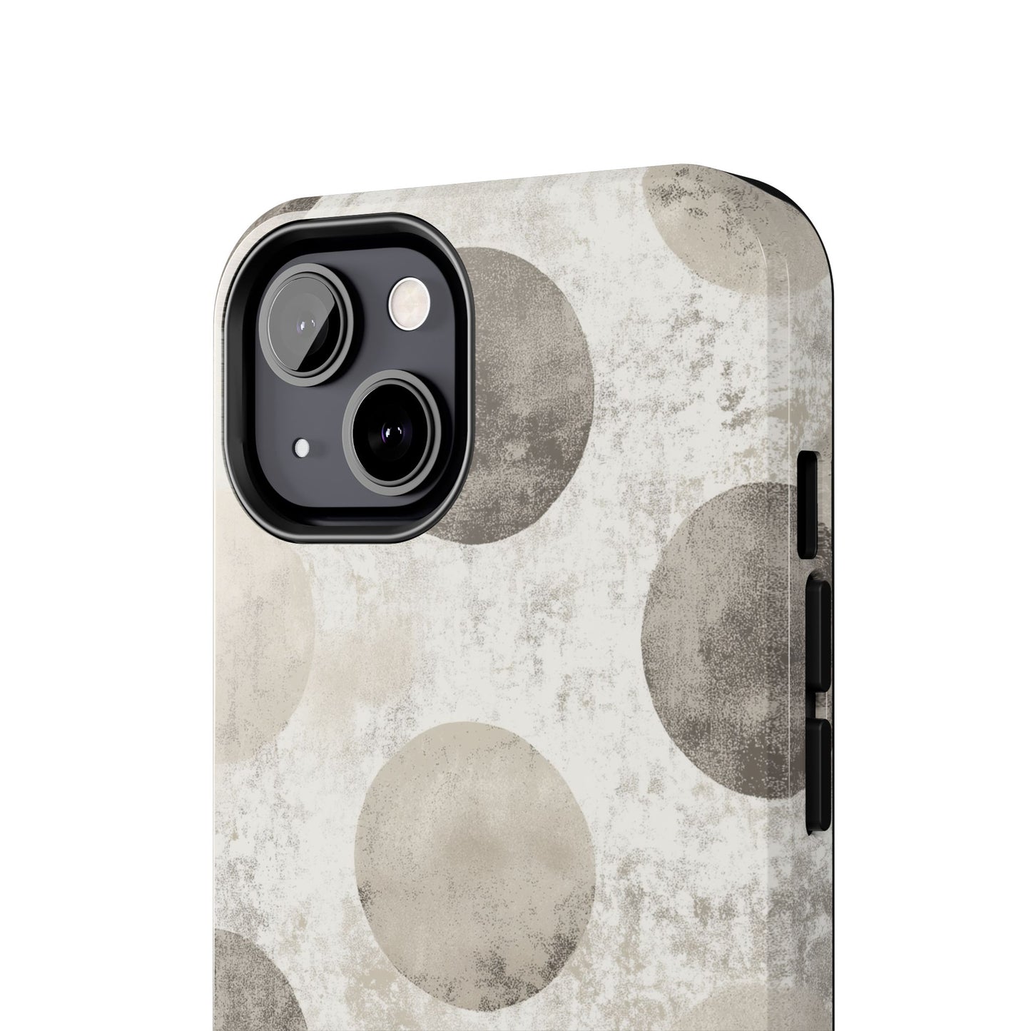 Vintage Polka Dot iPhone Case - Minimalist Neutral Protective Cover