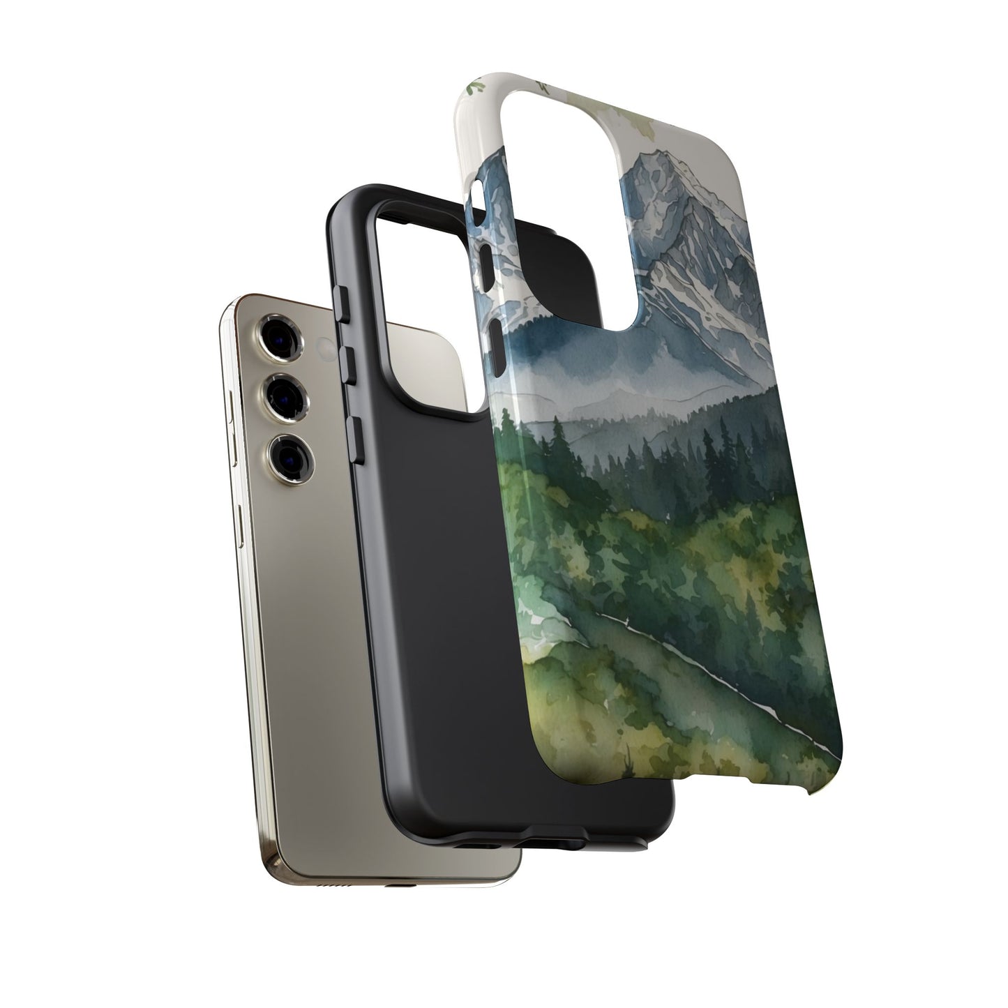 Watercolor Alpine Mountainscape - Samsung Galaxy Case