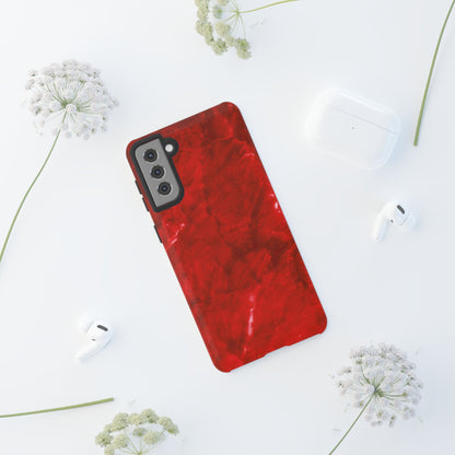 Bold Red Marble Samsung Galaxy Case – Luxe Modern Design with Vibrant Finish