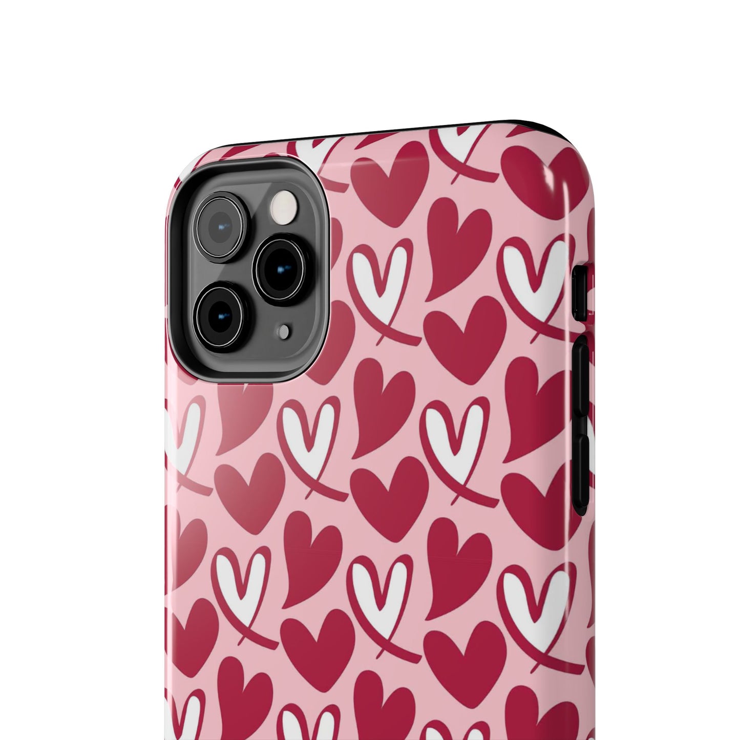 Hand-Drawn Hearts iPhone Case