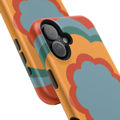 Retro Flower Power MagSafe iPhone Case – Bold 70s-Inspired Design with Dual-Layer Protection