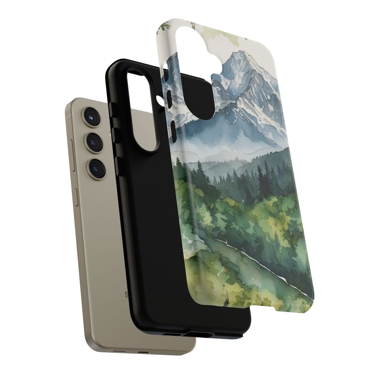 Watercolor Alpine Mountainscape - Samsung Galaxy Case