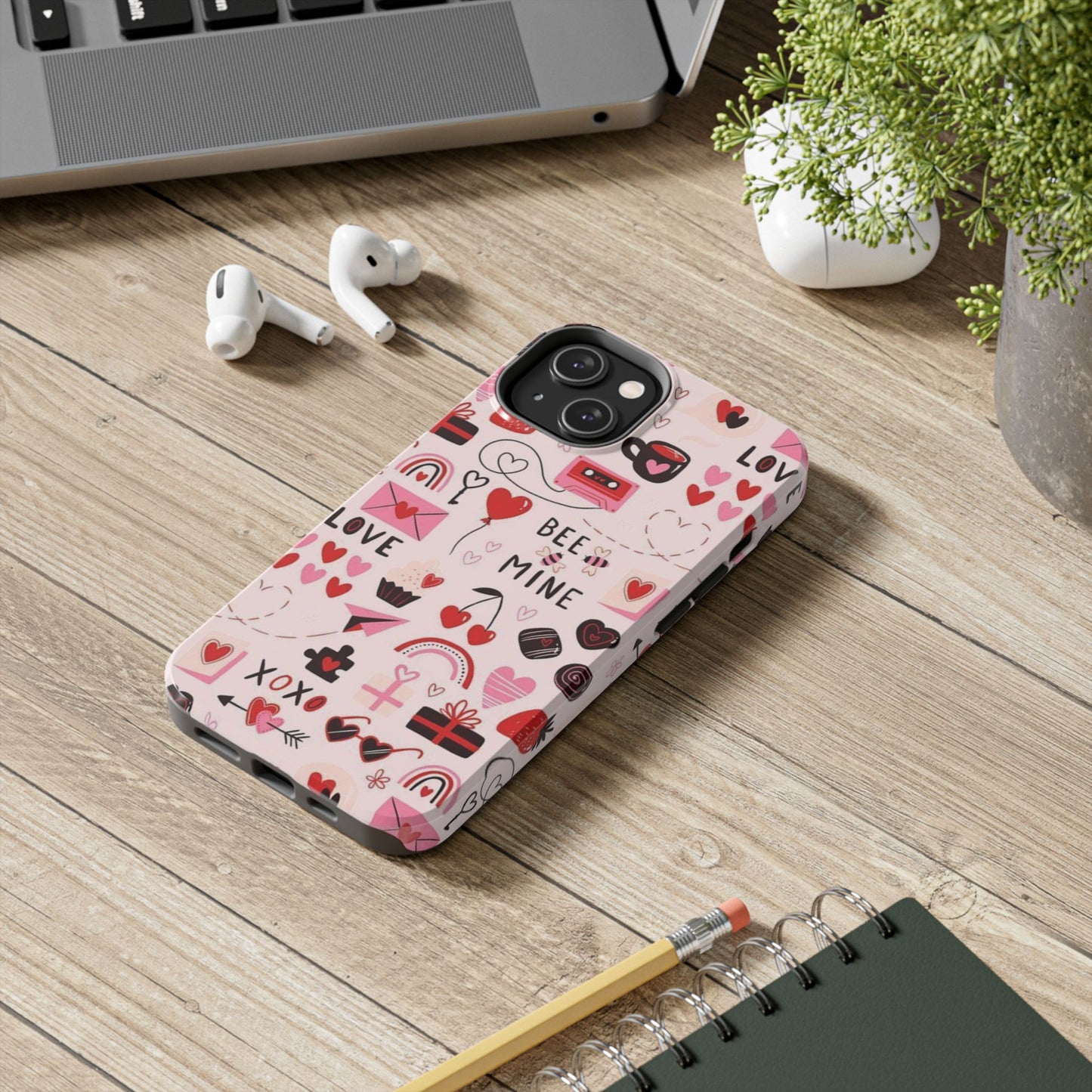 iPhone Case: Bee Mine Love Doodles