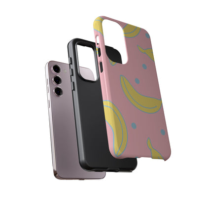 Pink Banana Pop Samsung Galaxy Case – Cute Pastel Design with Fun Retro Vibe