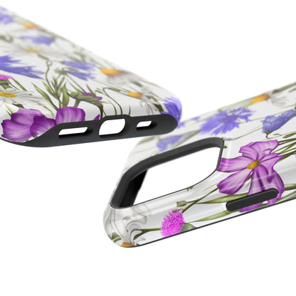 Wildflower Meadow MagSafe Case – Purple, Blue, and White Floral Design