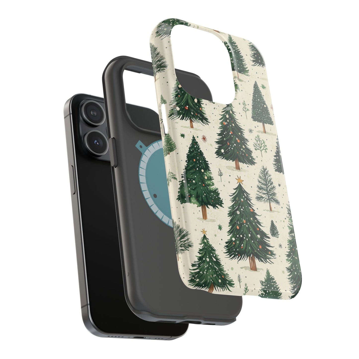 Festive Christmas Tree Forest Pattern – MagSafe iPhone Series Case