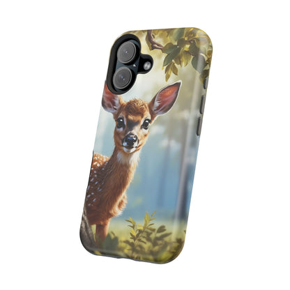 Whimsical Fawn in a Sunlit Forest MagSafe iPhone Case