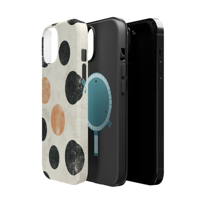 Vintage Polka Dot MagSafe iPhone Case - Retro Abstract Protective Cover