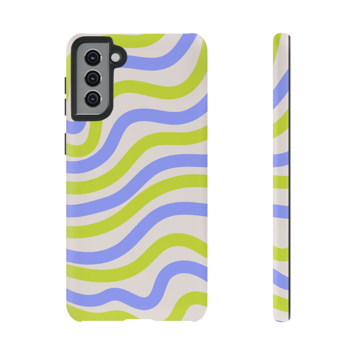 Neon Wave Samsung Galaxy Case – Bold Dual-Layer Protection with 70s-Inspired Vibe