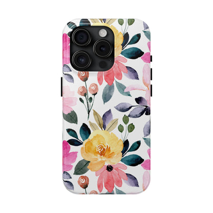 Blossoming Beauty – iPhone Series Case with Vibrant Watercolor Flowers