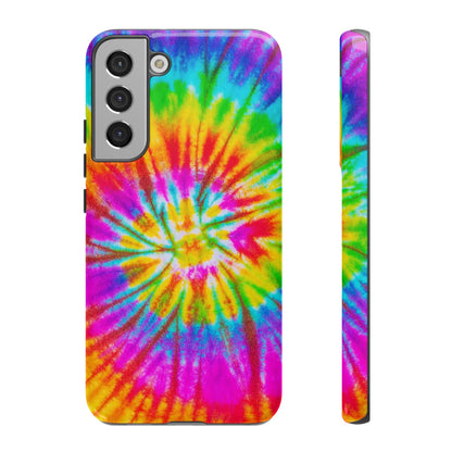 Vibrant Rainbow Spiral Tie-Dye Samsung Galaxy Case – Bold & Retro Style