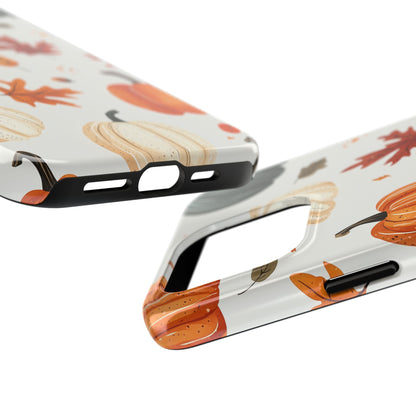 Autumn Pumpkin iPhone Case – Fall Leaves and Harvest Design