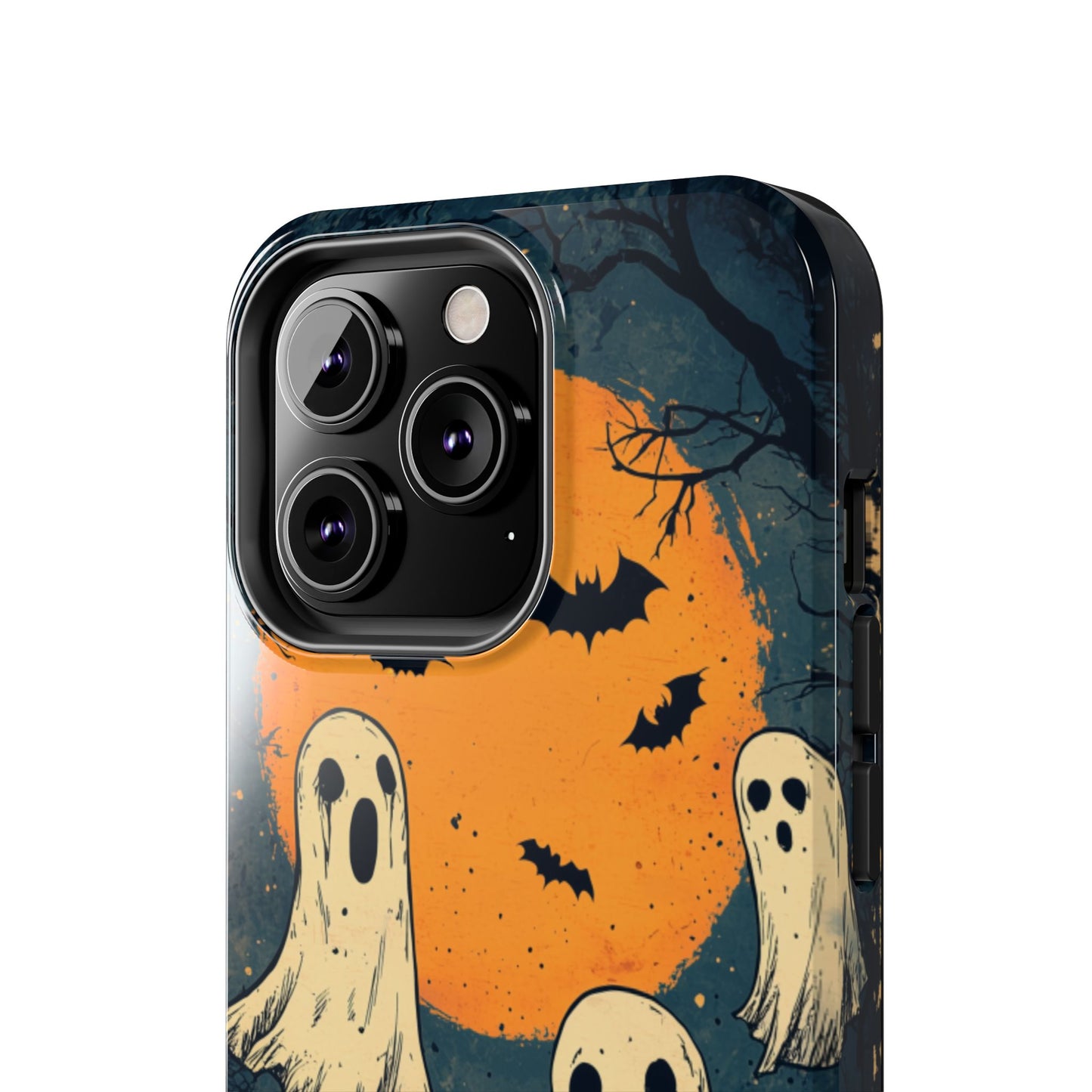 Haunted Ghosts & Full Moon iPhone Case – Spooky Halloween Design