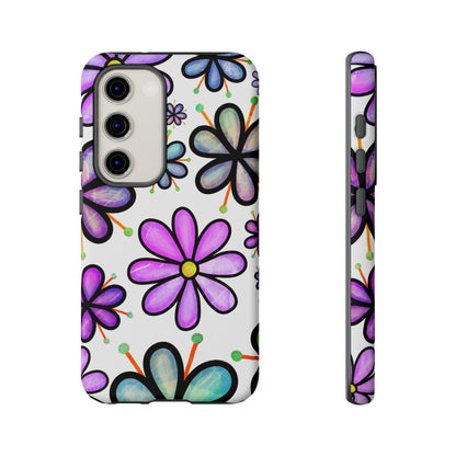 Whimsical Lavender Floral Samsung Galaxy Case – Ultra-Slim, High-Gloss Finish