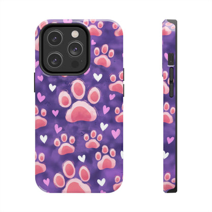 Bold Paw Print iPhone Case - Vibrant Pet-Themed Protective Cover