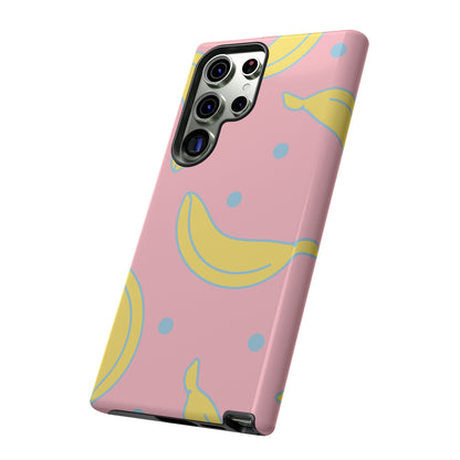 Pink Banana Pop Samsung Galaxy Case – Cute Pastel Design with Fun Retro Vibe