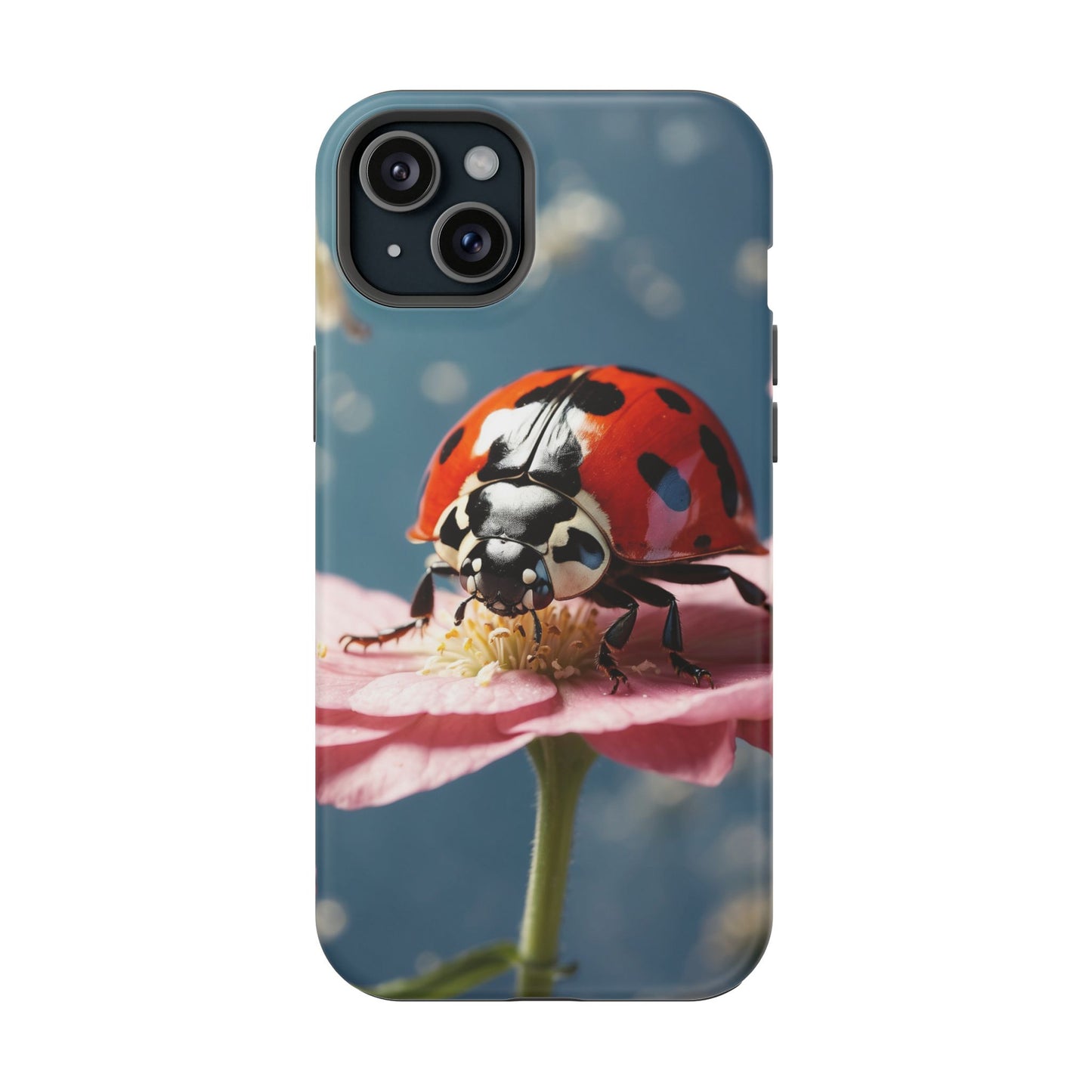 MagSafe iPhone Case: Floral Ladybug Delight