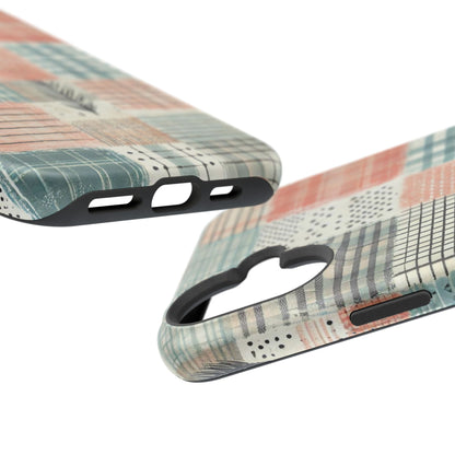 Rustic Patchwork MagSafe iPhone Case | Farmhouse Style & Shockproof