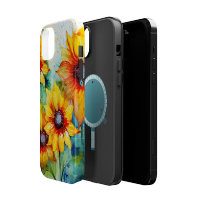 Watercolor Sunflower Splash - MagSafe iPhone Series Case