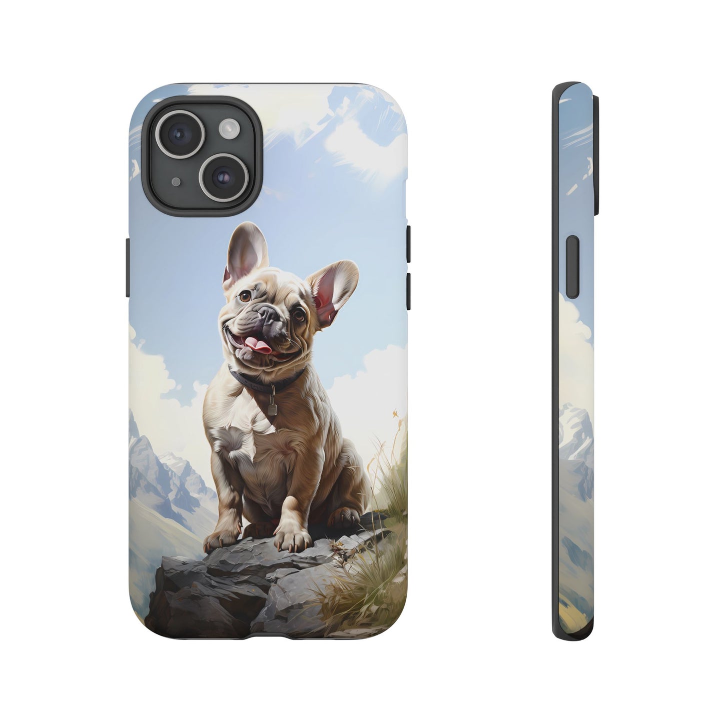 Frenchie iPhone Samsung Galaxy Phone Case! French Bull Dog Standing Proudly. Extremely Tough & Durable With Dual Layer Protection.