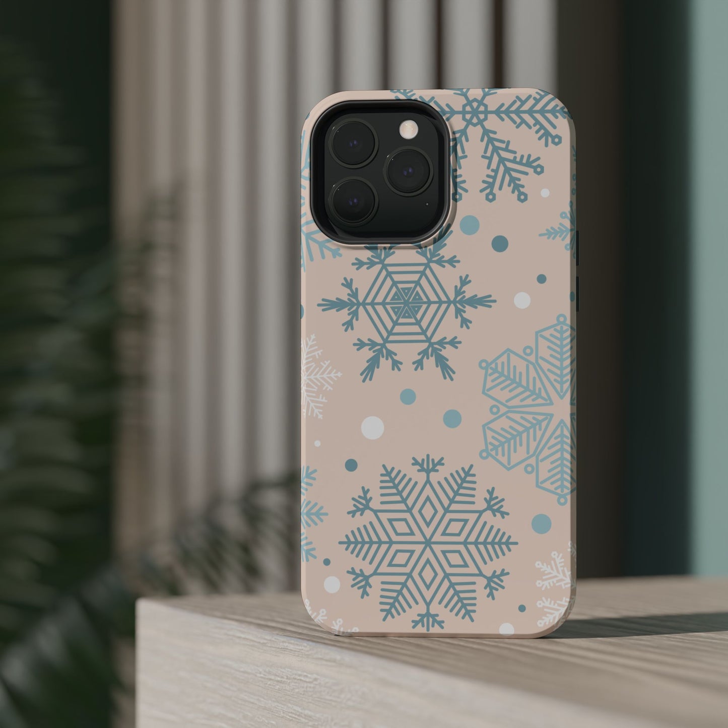 Winter Snowflakes MagSafe iPhone Case – Shockproof, Smooth Matte Finish, Dual-Layer Protection