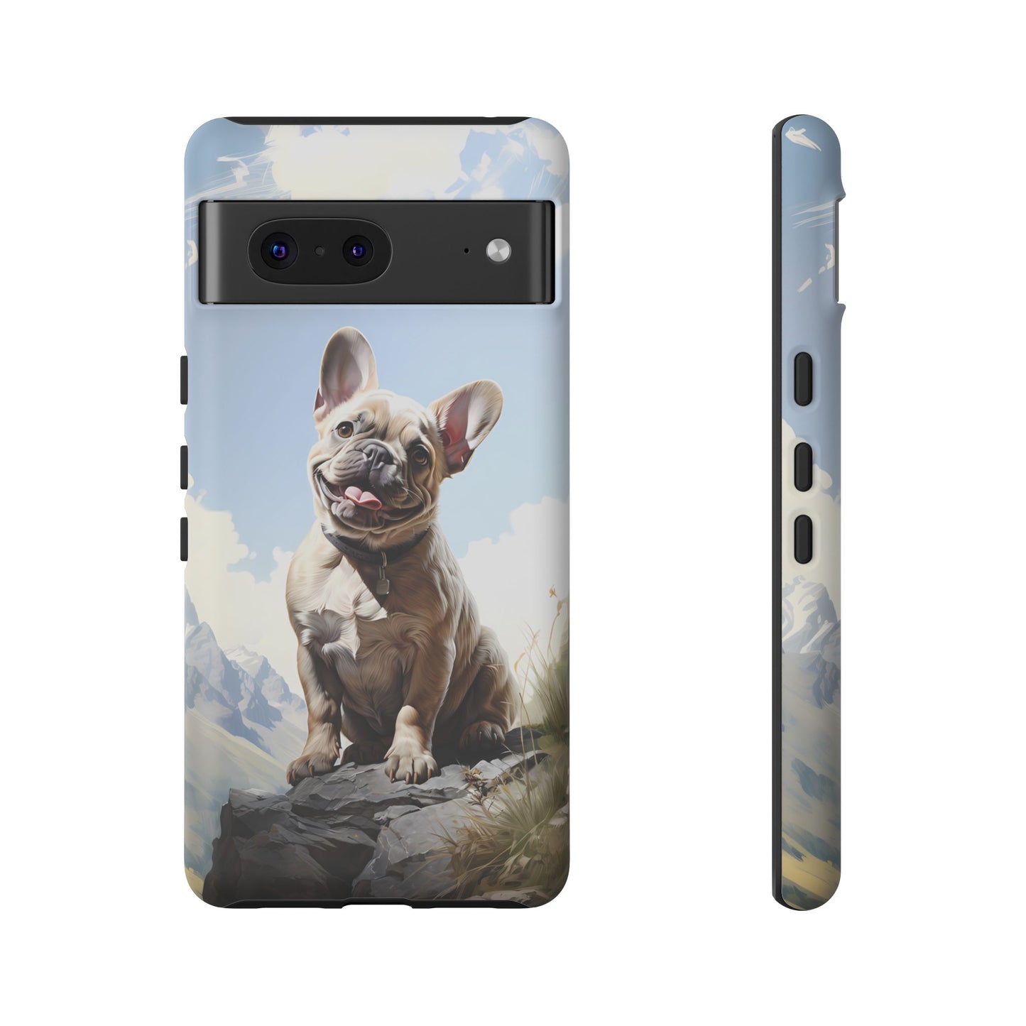 Frenchie iPhone Samsung Galaxy Phone Case! French Bull Dog Standing Proudly. Extremely Tough & Durable With Dual Layer Protection.