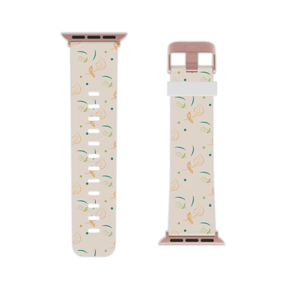 Soft Pastel Abstract Floral Apple Watch Band